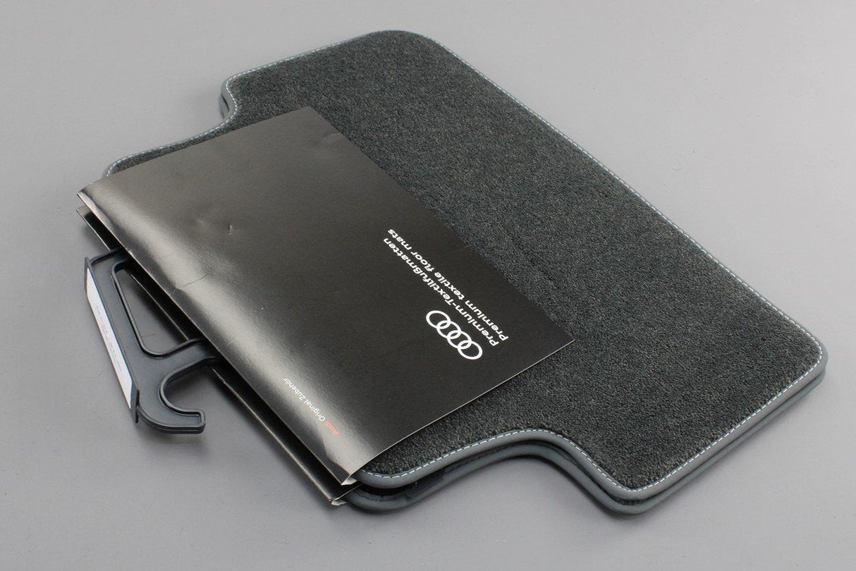 Audi A1 2019-Onward Rear premium floor mats (black/grey) 82B061276 MNO
