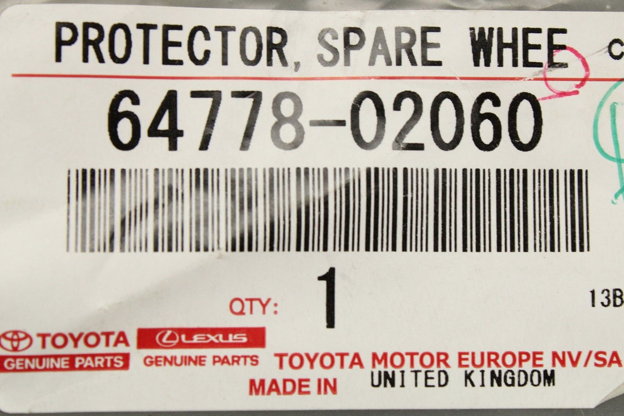 Toyota Corolla 2019-on spare wheel protector foam 64778-02060