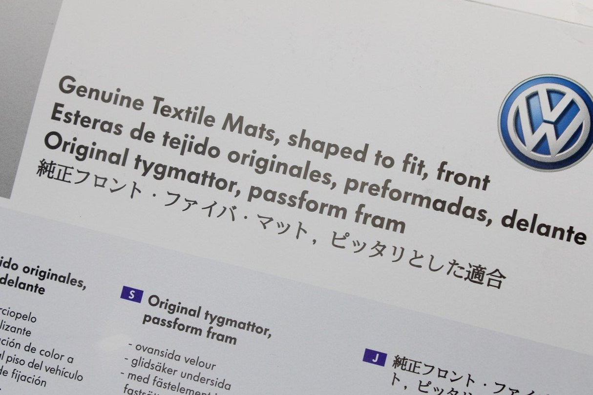 VW Tiguan 2007-2016 front premium floor mats black (RHD) 5N2061275P WGK