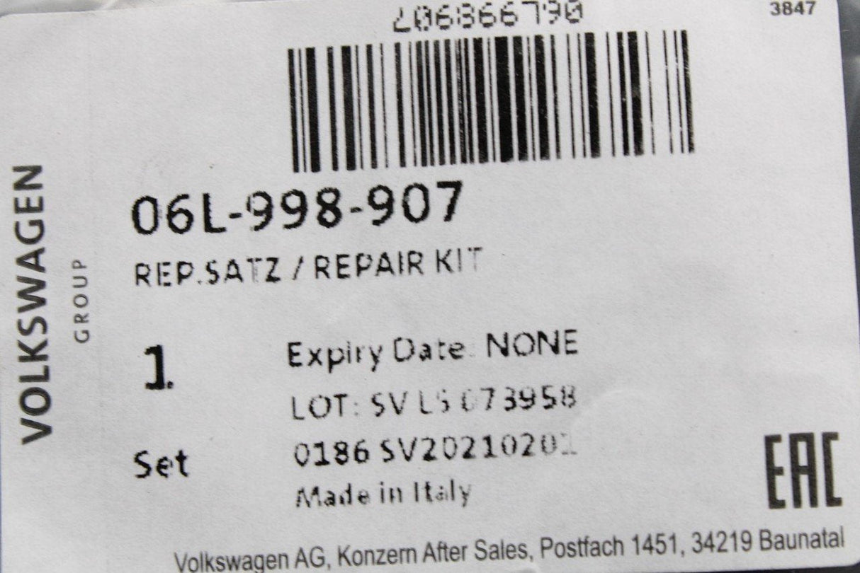 VW Golf MK8 Audi Skoda SEAT injector seal repair kit (2.0 TSI) 06L998907