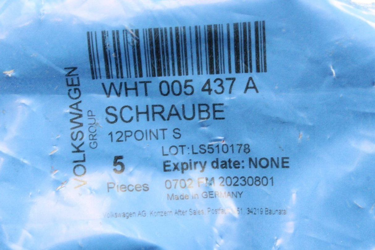 VW Golf MK7 MK8 Audi RS3 TTRS Skoda SEAT driveshaft bolt WHT005437A