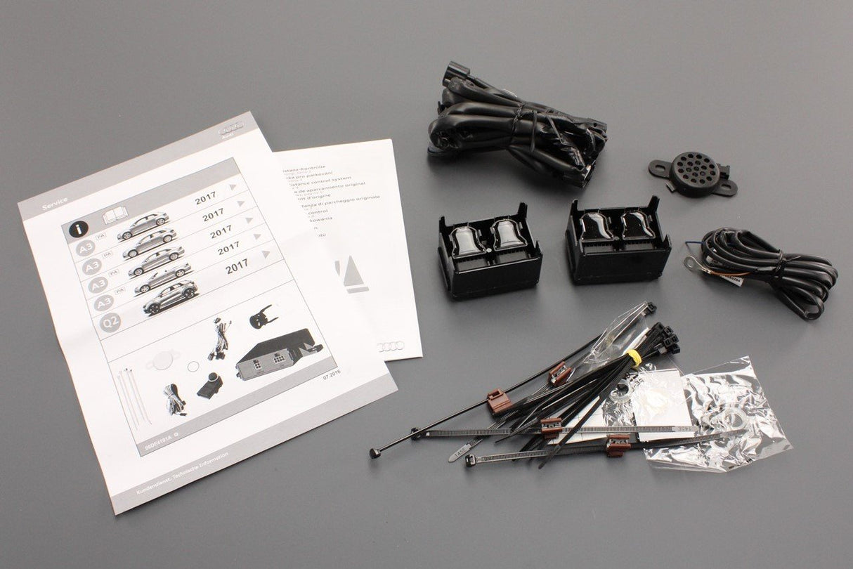 Audi A3 S3 8V 17-20 Q2 Q3 parking sensor retro-fit kit (rear) 8V0054630B