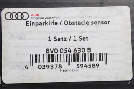 Audi A3 S3 8V 17-20 Q2 Q3 parking sensor retro-fit kit (rear) 8V0054630B