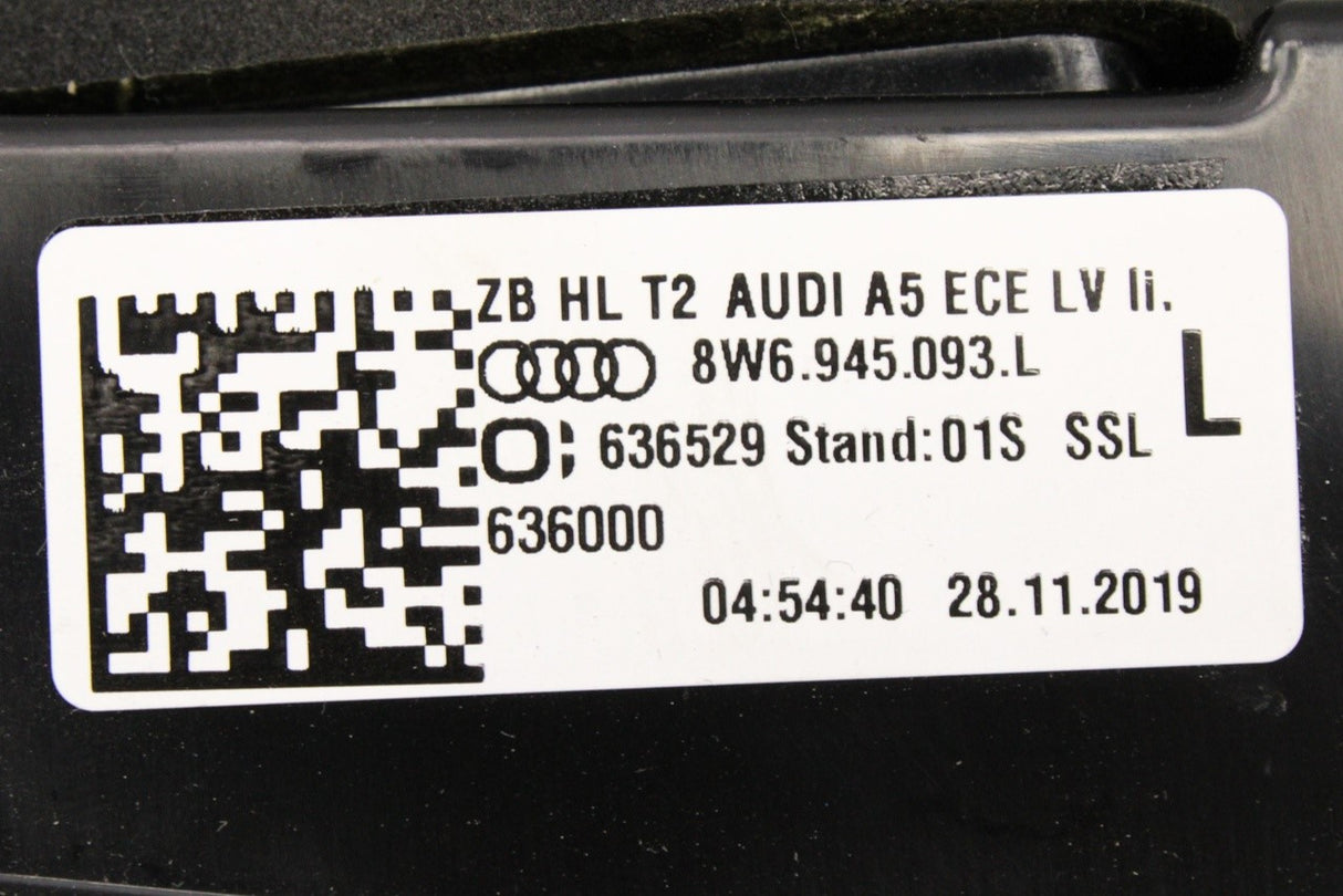 Audi A5 S5 2017-on rear inner LED tail light (left) 8W6945093L
