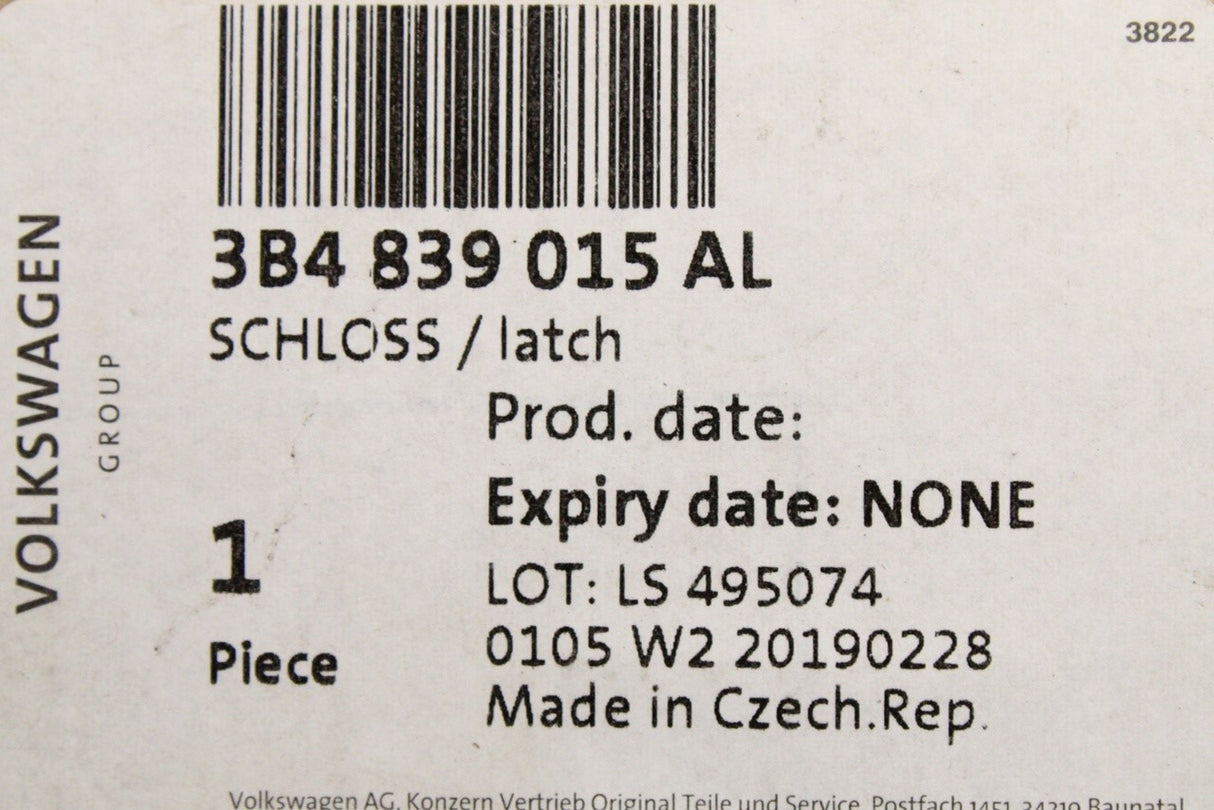 VW Golf MK4 Passat B5 Skoda Superb door lock (rear left) 3B4839015AL