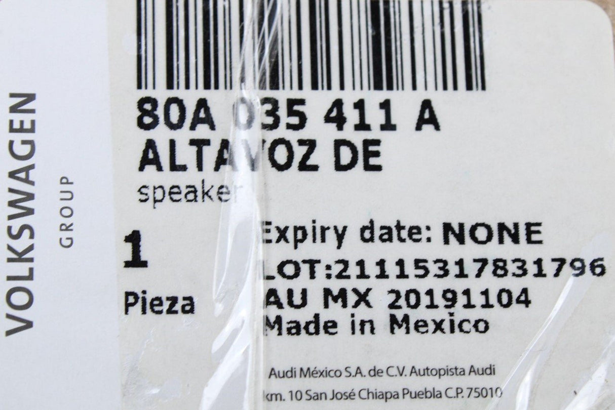 Audi Q5 2017-on B&O mid-range bass speaker (rear doors) 80A035411A
