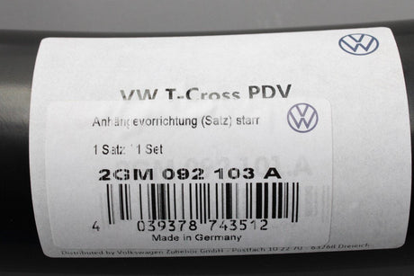 VW T-Cross 2019-onward fixed hitch tow bar 2GM092103A