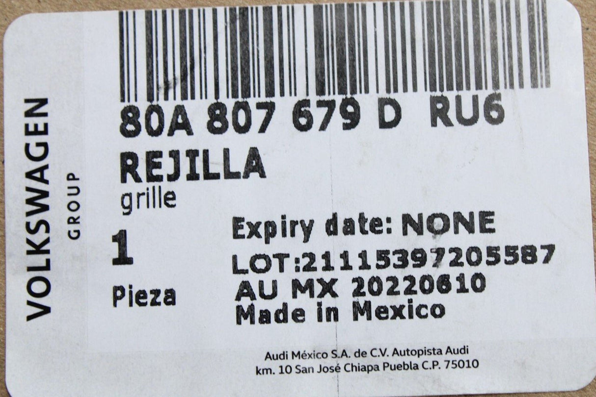 Audi Q5 2017-on bumper air guide grille trim (front left) 80A807679D RU6