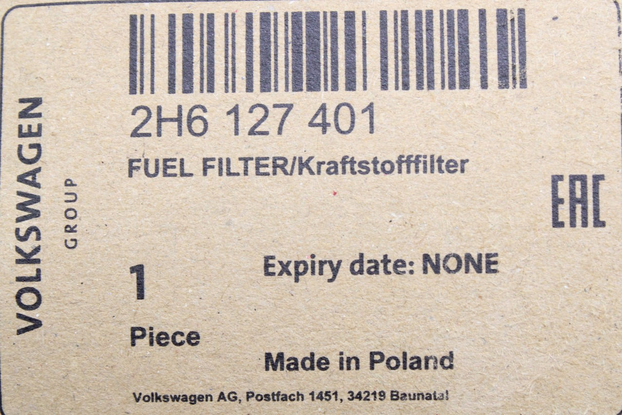 VW Amarok 2017-2022 3.0 TDI fuel filter 2H6127401