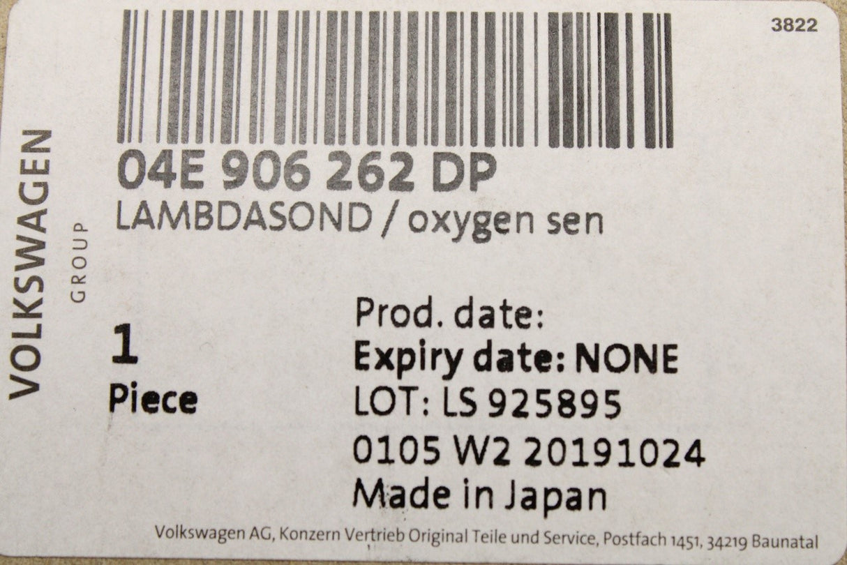 VW Golf Audi A3 Q2 Skoda SEAT Leon 1.2 1.4 TSI lambda sensor 04E906262DP