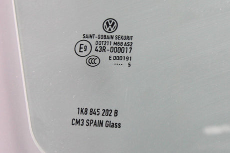 VW Scirocco 2009-2018 door window drop glass (front right) 1K8845202B