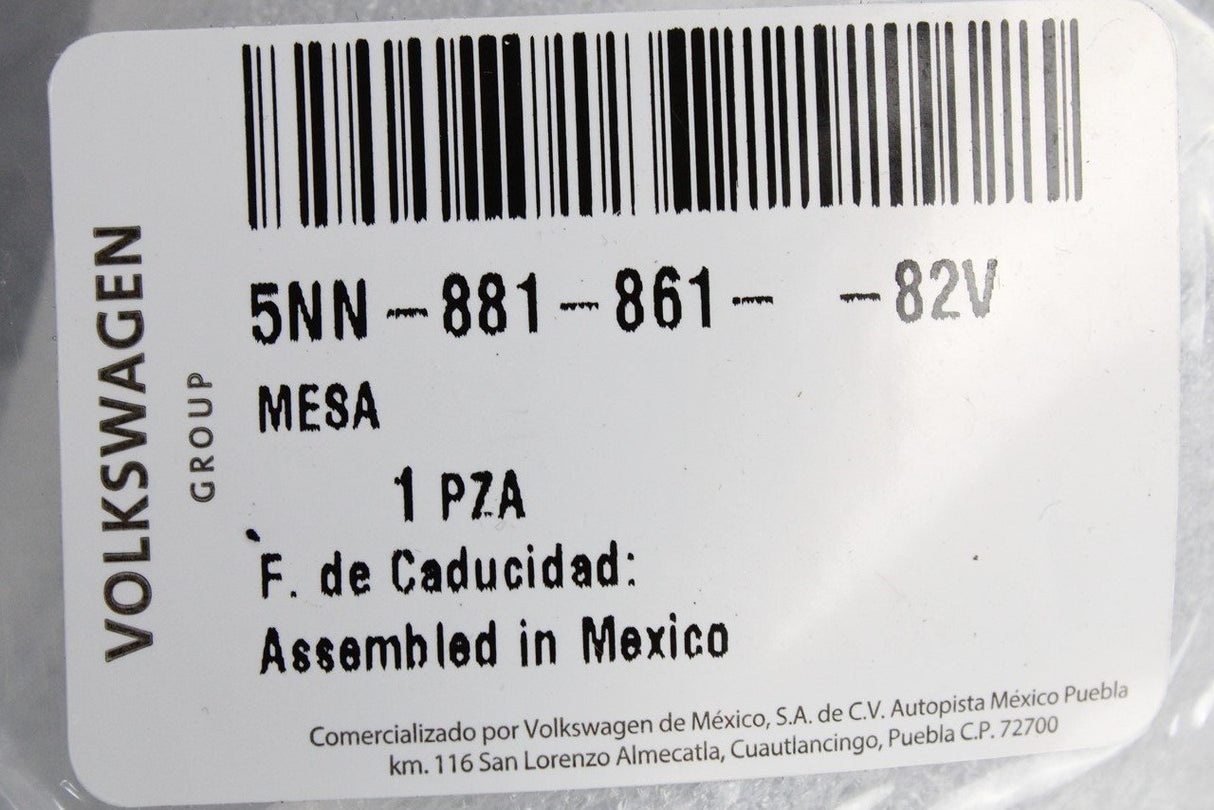 VW Tiguan Allspace 2018-on rear seat folding table (left) 5NN881861 82V