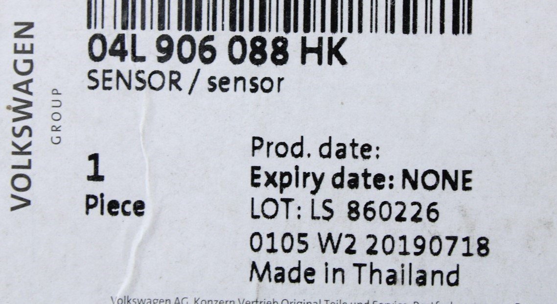 VW Transporter T6.1 exhaust gas temperature sensor 04L906088HK