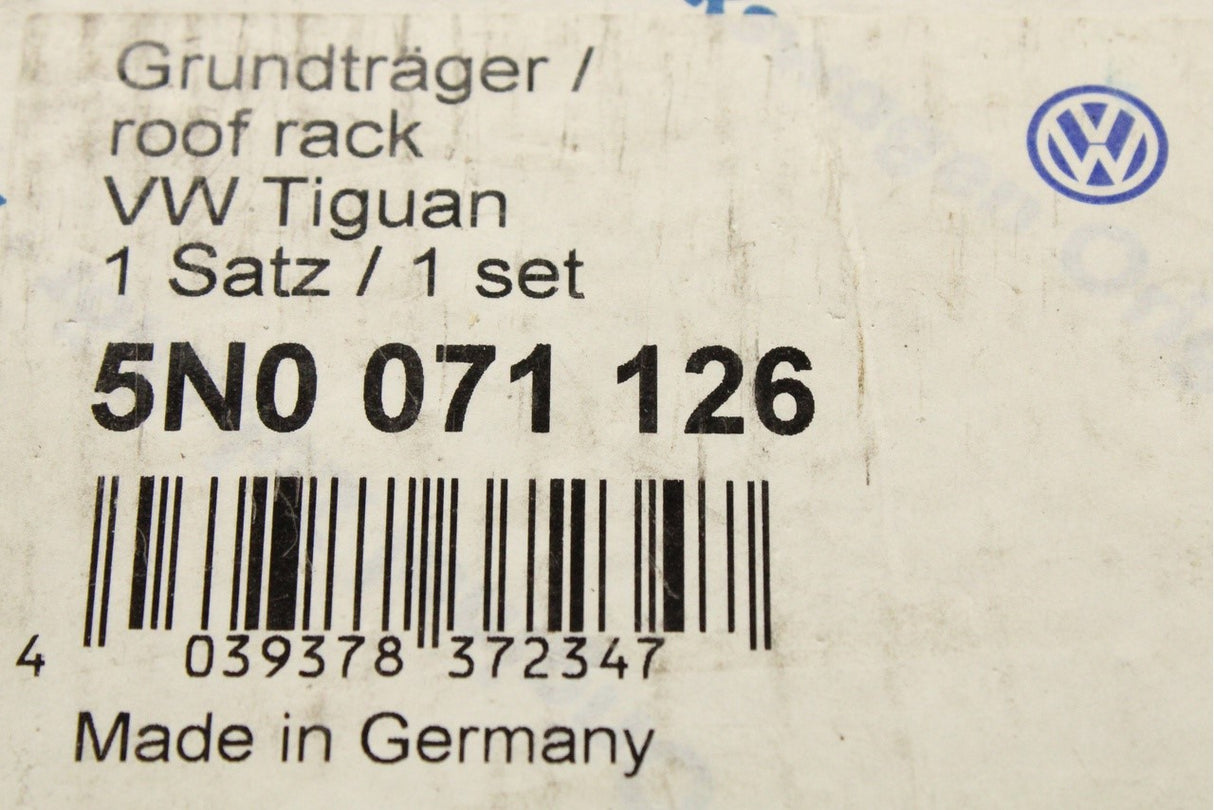 VW Tiguan 2008-2016 accessory roof bars 5N0071126