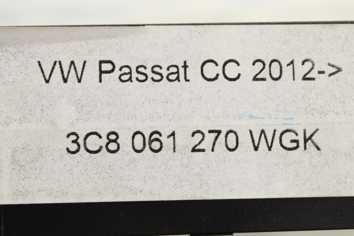 VW CC 2012-2017 LHD textile floor mats set 3C8061270 WGK