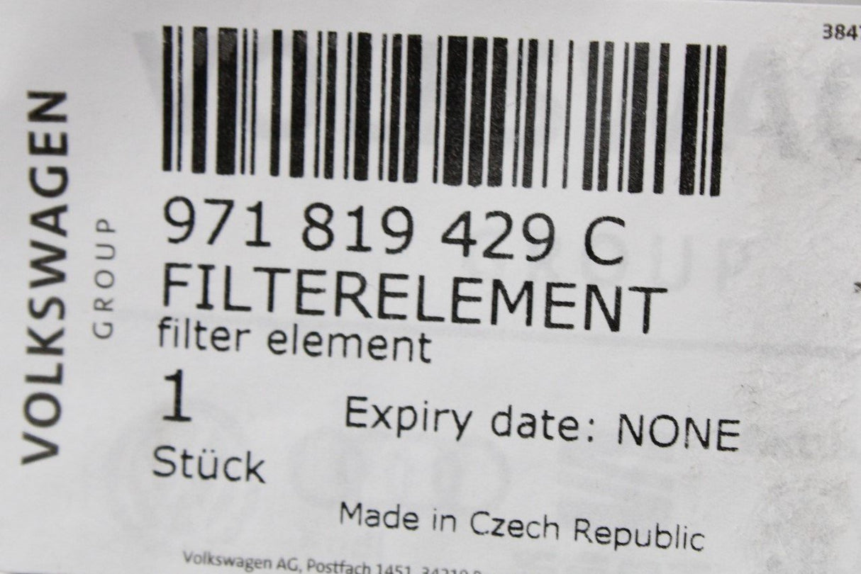 Audi e-tron GT 2021-on pollen cabin filter element (RHD) 971819429C