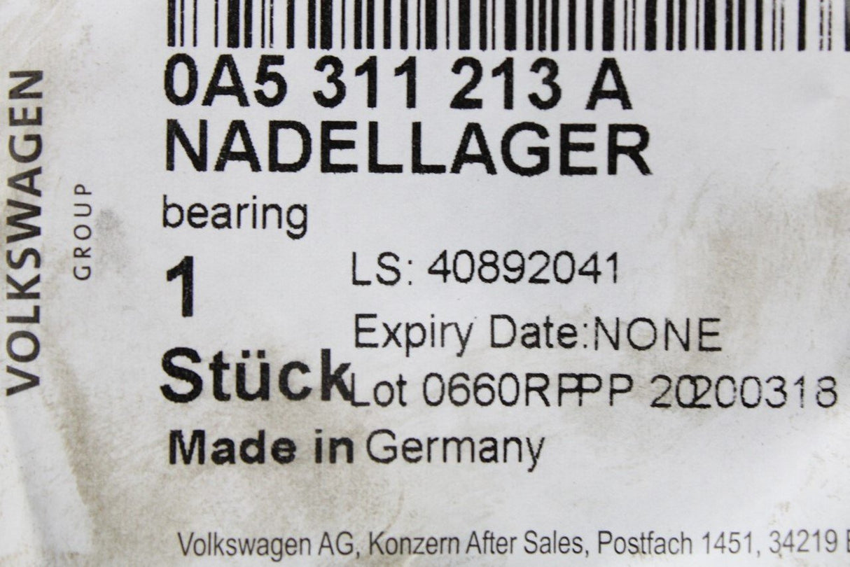 VW Transporter T5-T6.1 MQ500 needle bearing (41x46x37.8) 0A5311213A