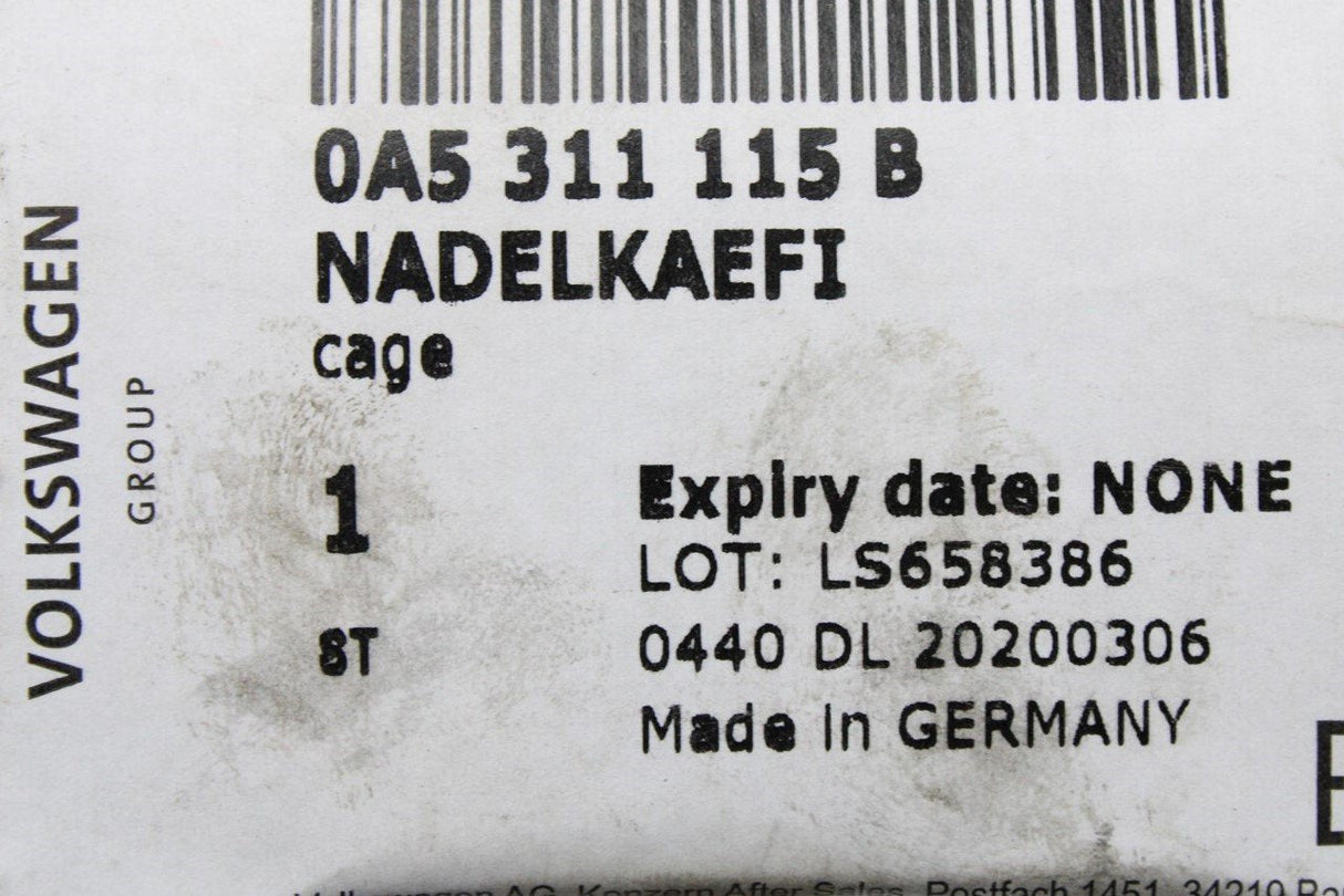 VW Transporter T5-T6.1 MQ500 needle bearing (45x51x37.8) 0A5311115B