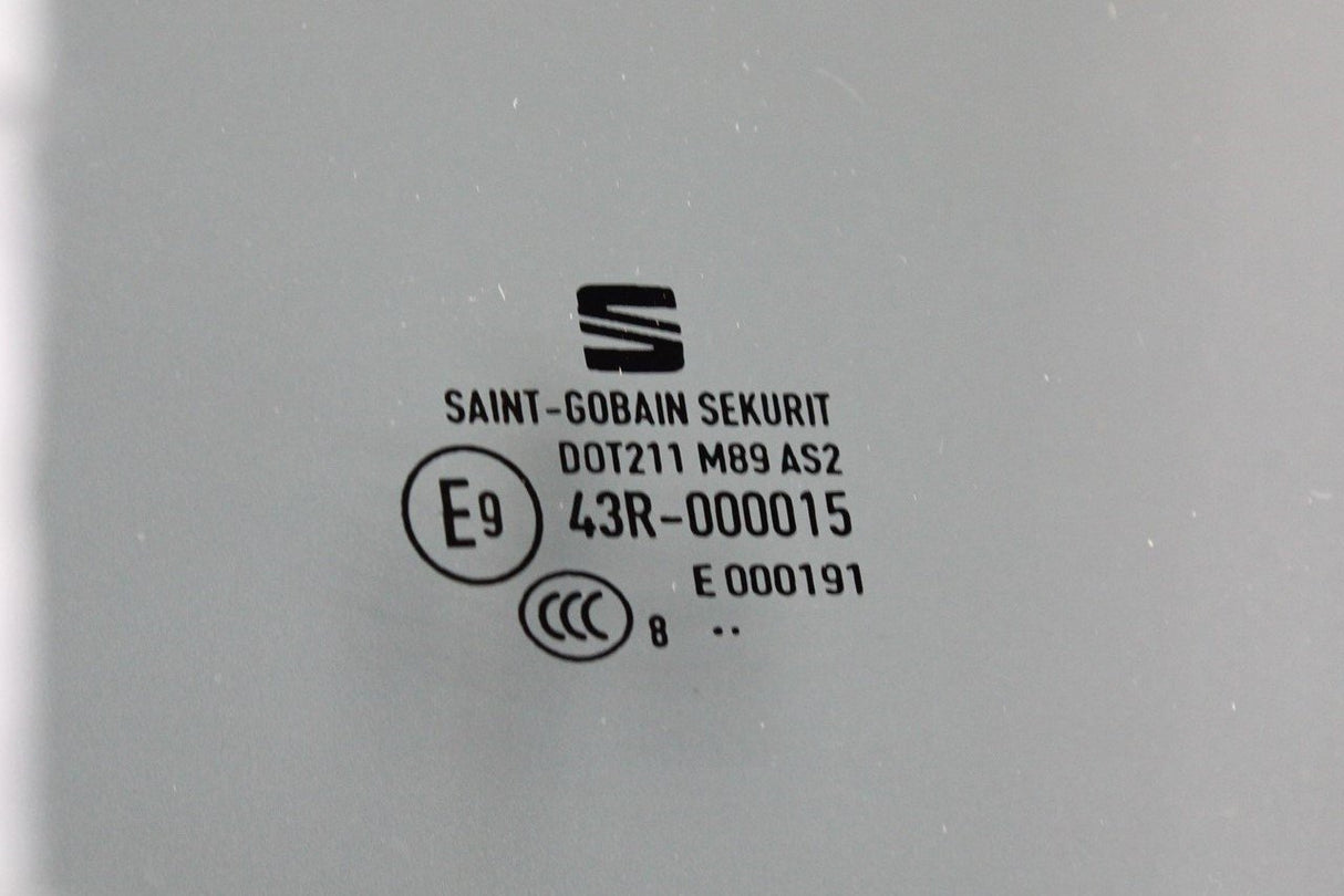 SEAT Ibiza 6F 2018-on door window glass (rear, left) 6F0845025