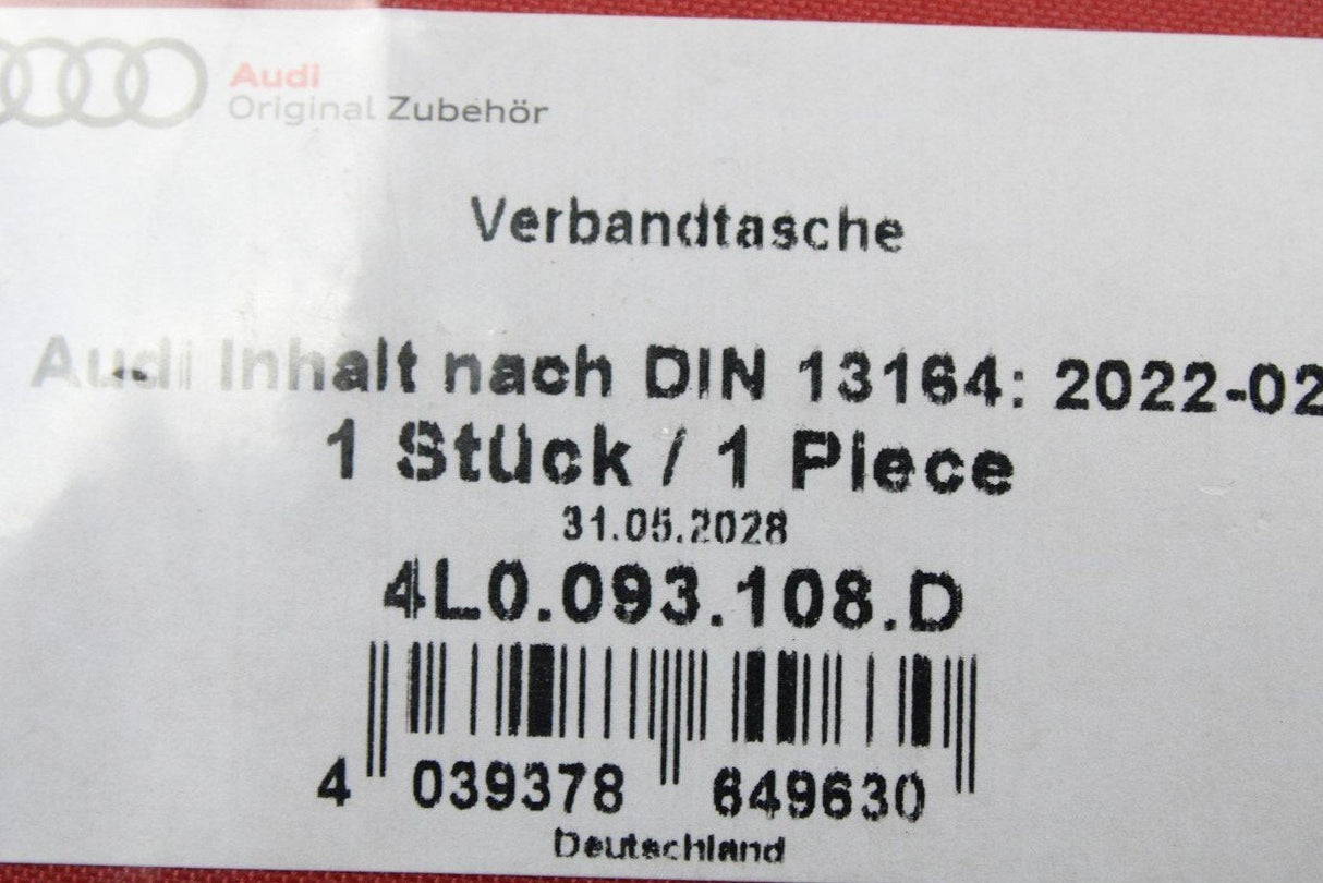 Audi accessory first aid kit bag (DIN 13164) 4L0093108D