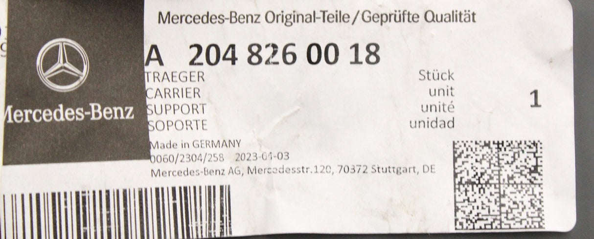 Mercedes-Benz C-Class W204 sun visor carrier (left) A2048260018