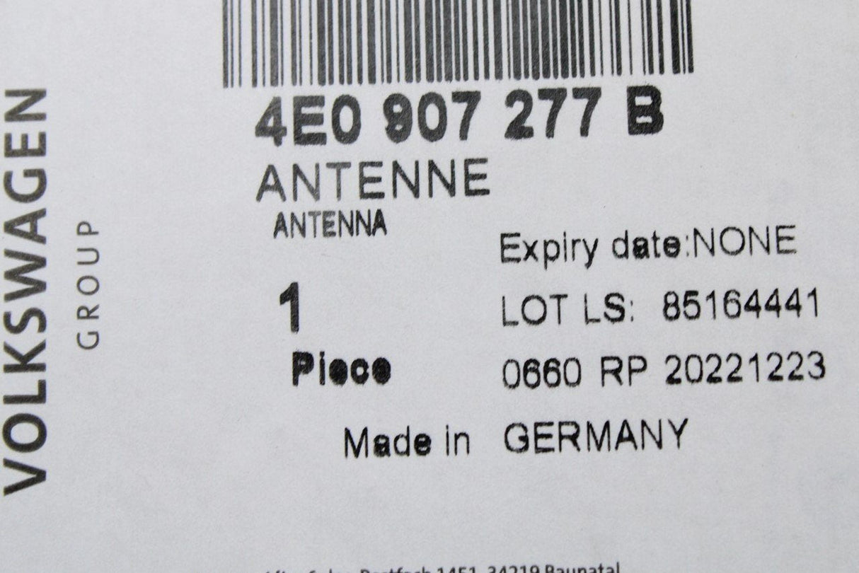 Audi A8 S8 2004-2010 tyre pressure monitor receiver aerial 4E0907277B