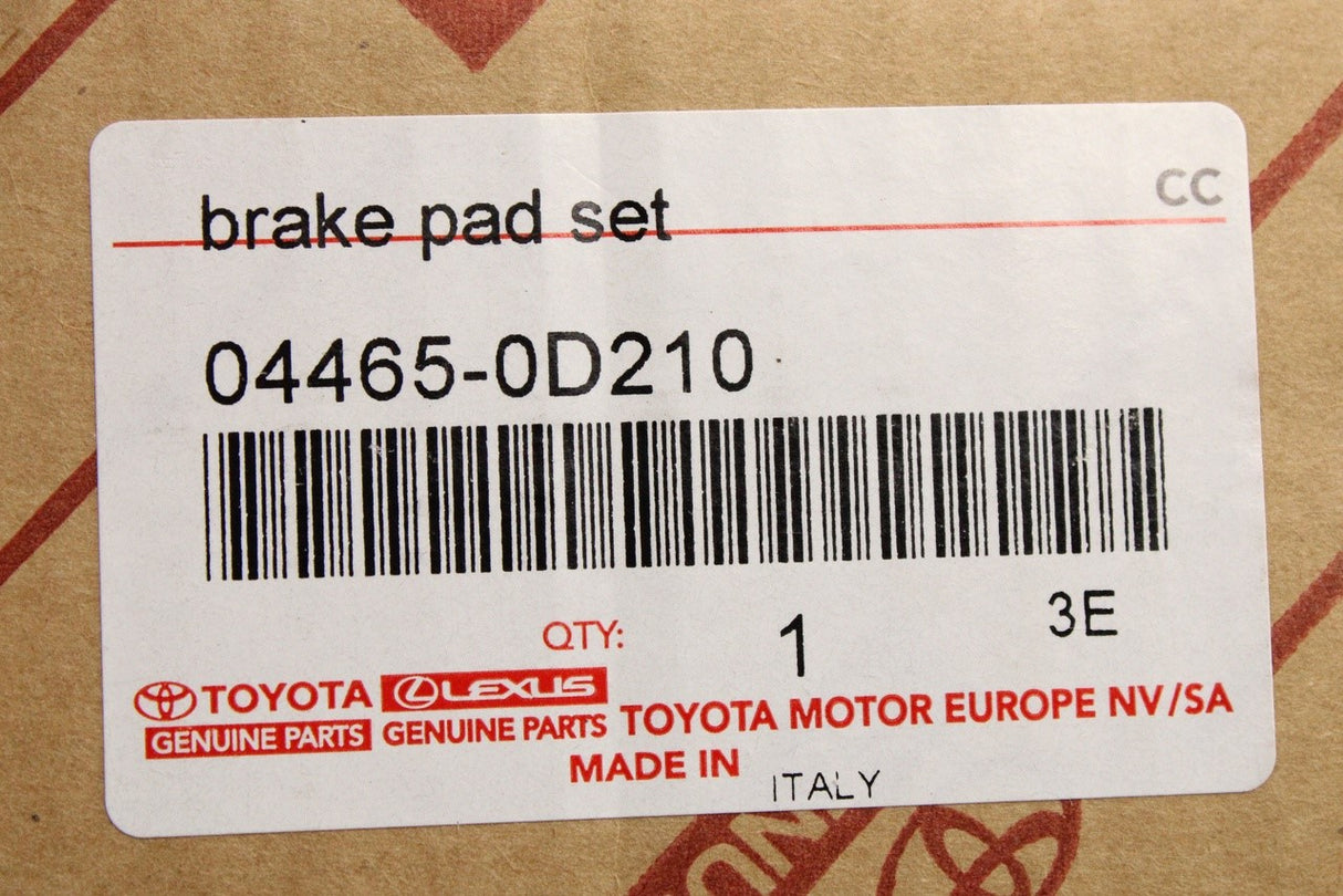 Toyota Yaris 2014-2020 brake pads (front) 04465-0D210