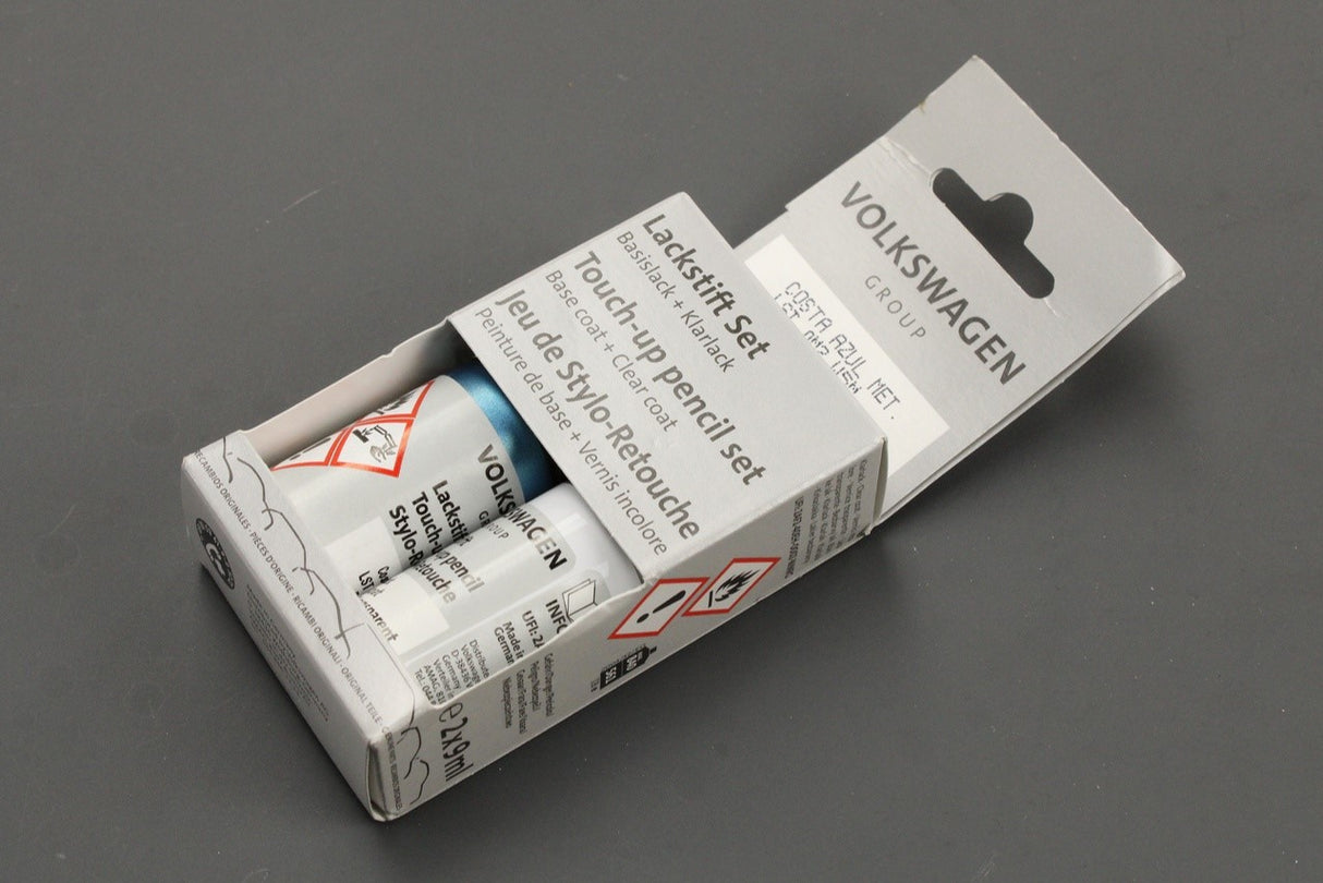 VW Touch up paint set costa azul metallic x2 9ml LST0M2W5M