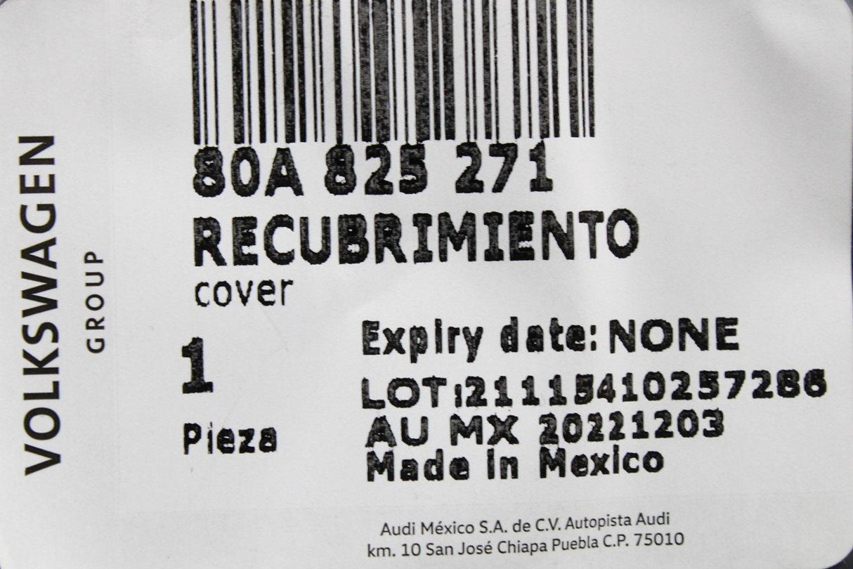 Audi Q5 2017-on underbody plastics trim cover (rear) 80A825271