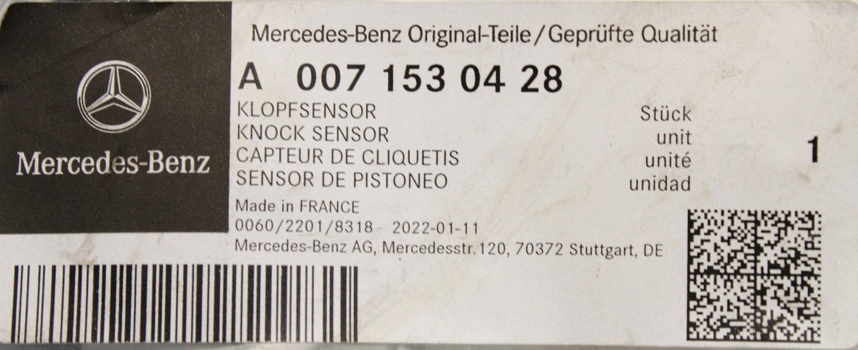 Mercedes-Benz A-Class W176 C-Class W204 knock sensor A0071530428