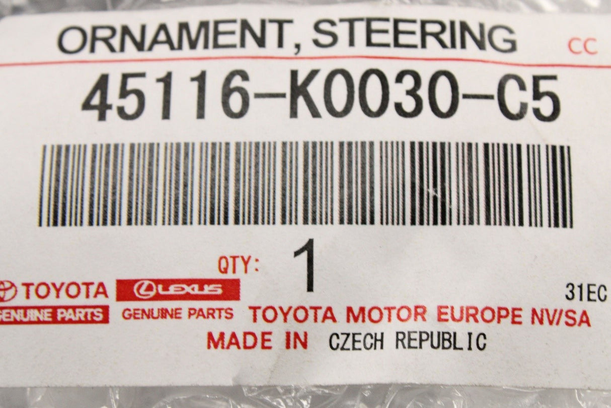 Toyota Yaris 20-on Yaris Cross 21-on steering wheel trim 45116-K0030-C5