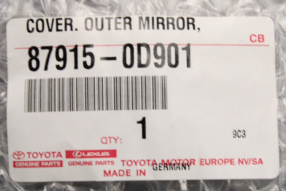 Toyota Yaris 2005-2011 wing mirror cover cap (right) 87915-0D901
