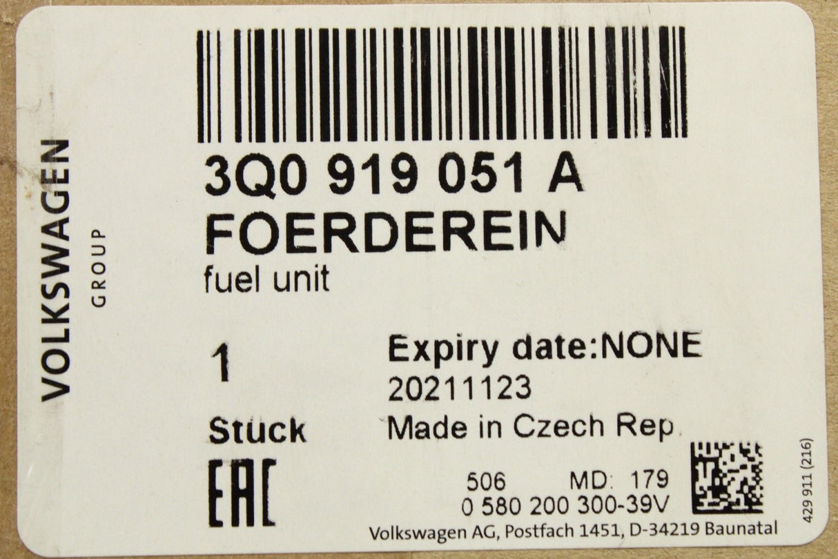 VW Arteon Passat GTE Skoda Superb petrol fuel sender (Hybrid) 3Q0919051A