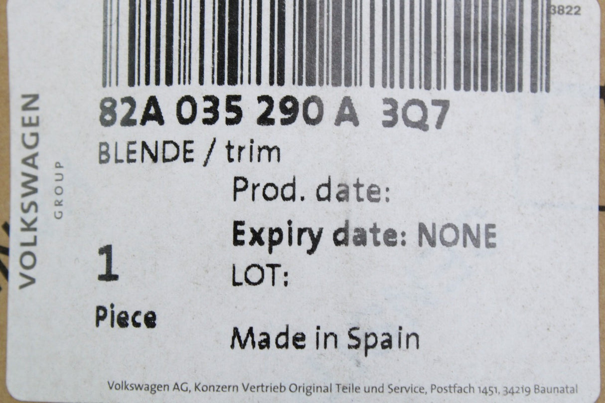 Audi A1 19-on Bang & Olufsen door card trim (front right) 82A035290A 3Q7