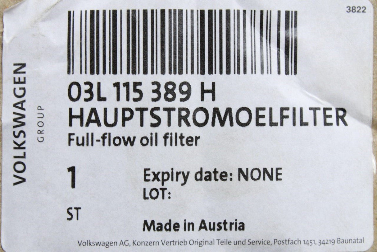 VW Amarok Crafter T6 Skoda Audi 2.0 TDI oil filter housing 03L115389H