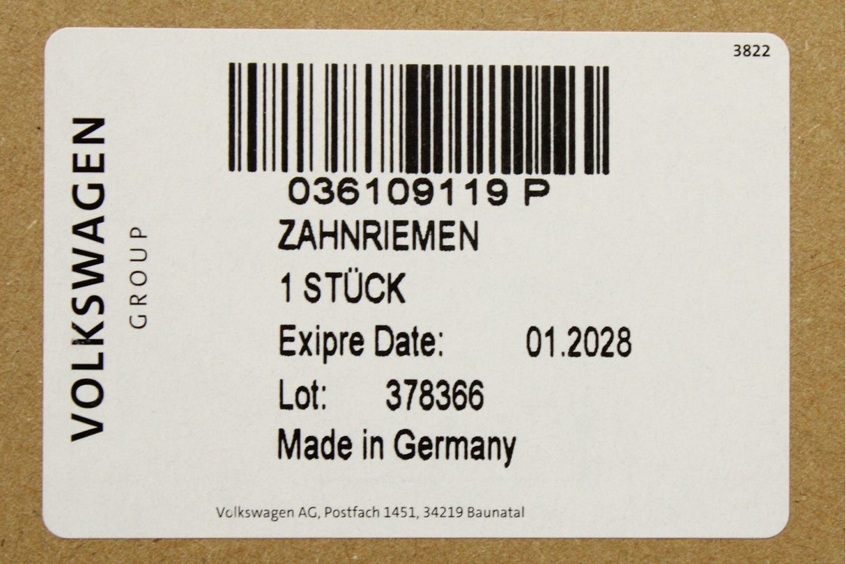 VW Audi Skoda SEAT 1.4 16V petrol timing belt cambelt kit 036198119C