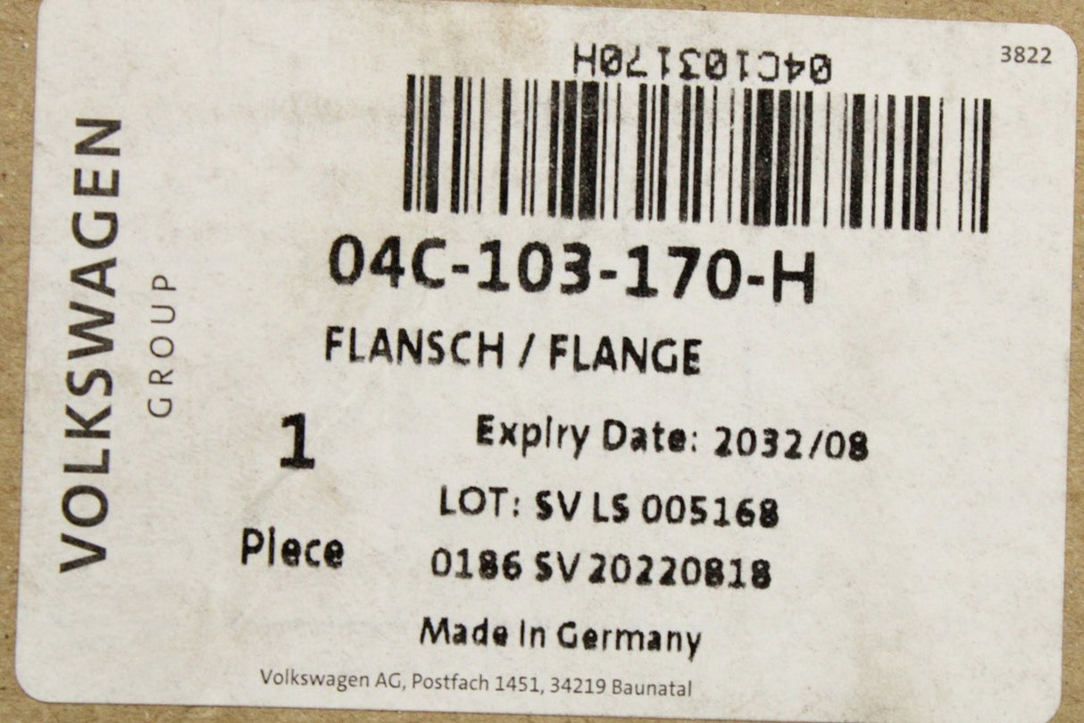 VW Audi Skoda SEAT 1.0 TSI rear crank seal flange 04C103170H