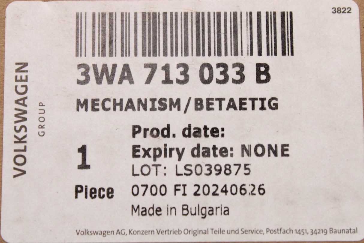 VW Audi A3 8Y Skoda SEAT Leon selector mechanism (automatic) 3WA713033B