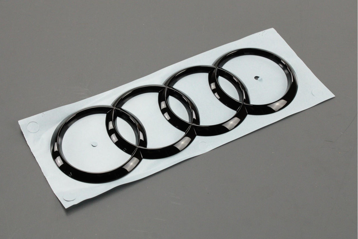 Audi TT TTS 2015-on black Audi rings badge emblem (front) 8S0071801