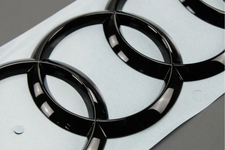 Audi TT TTS 2015-on black Audi rings badge emblem (front) 8S0071801
