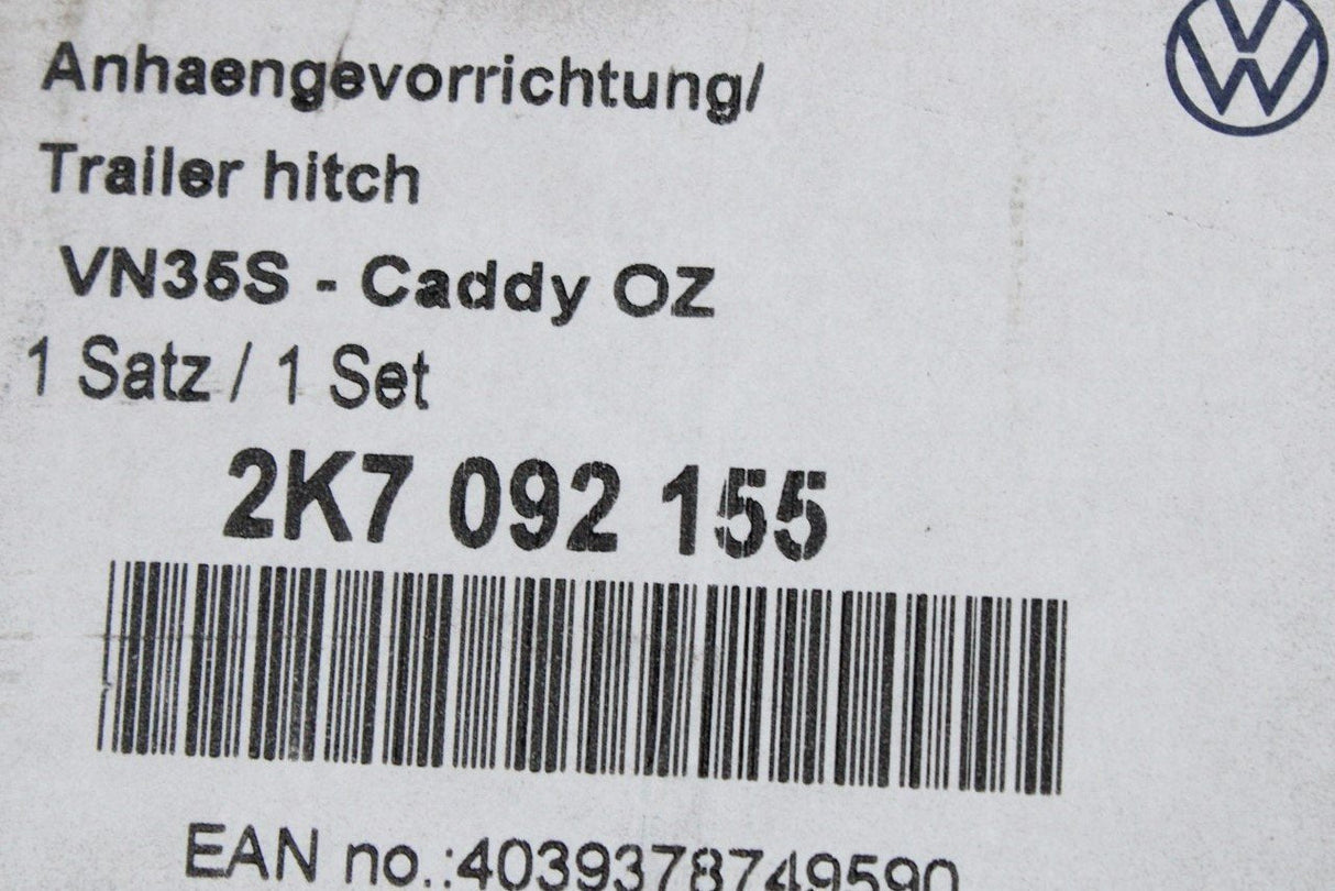VW Caddy 2021-on removable tow bar (high) 2K7092155