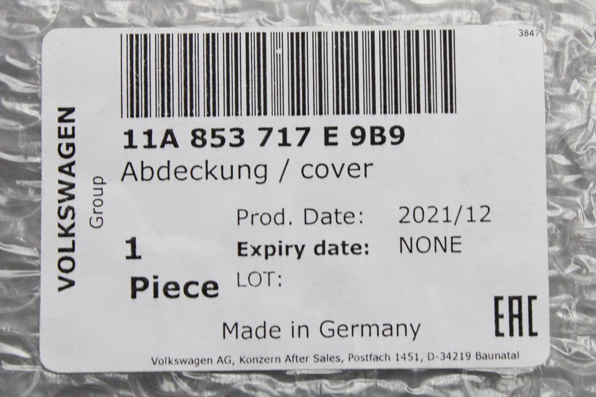 VW ID.4 2021-on left front wheel arch cover trim 11A853717E 9B9