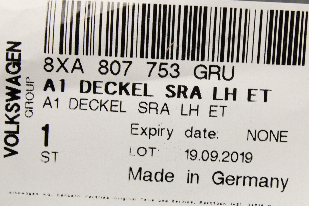 Audi A1 2015-2018 headlight washer cover cap (left) 8XA807753 GRU