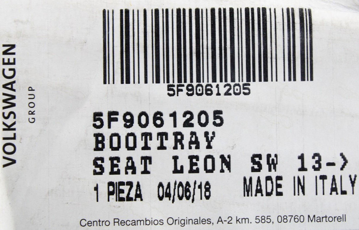 SEAT Leon ST estate 13-20 accessory semi-rigid boot liner mat 5F9061205
