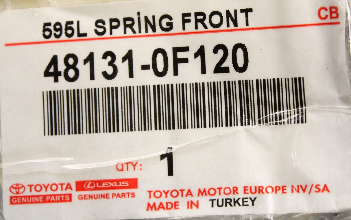Toyota Verso 2009-2017 front coil spring (x1) 48131-0F120