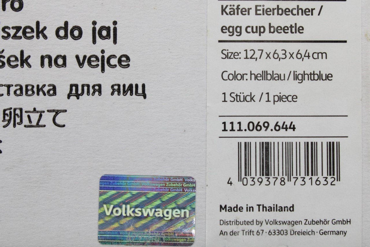 VW Classic Retro Volkswagen Beetle egg cup & salt shaker 111069644