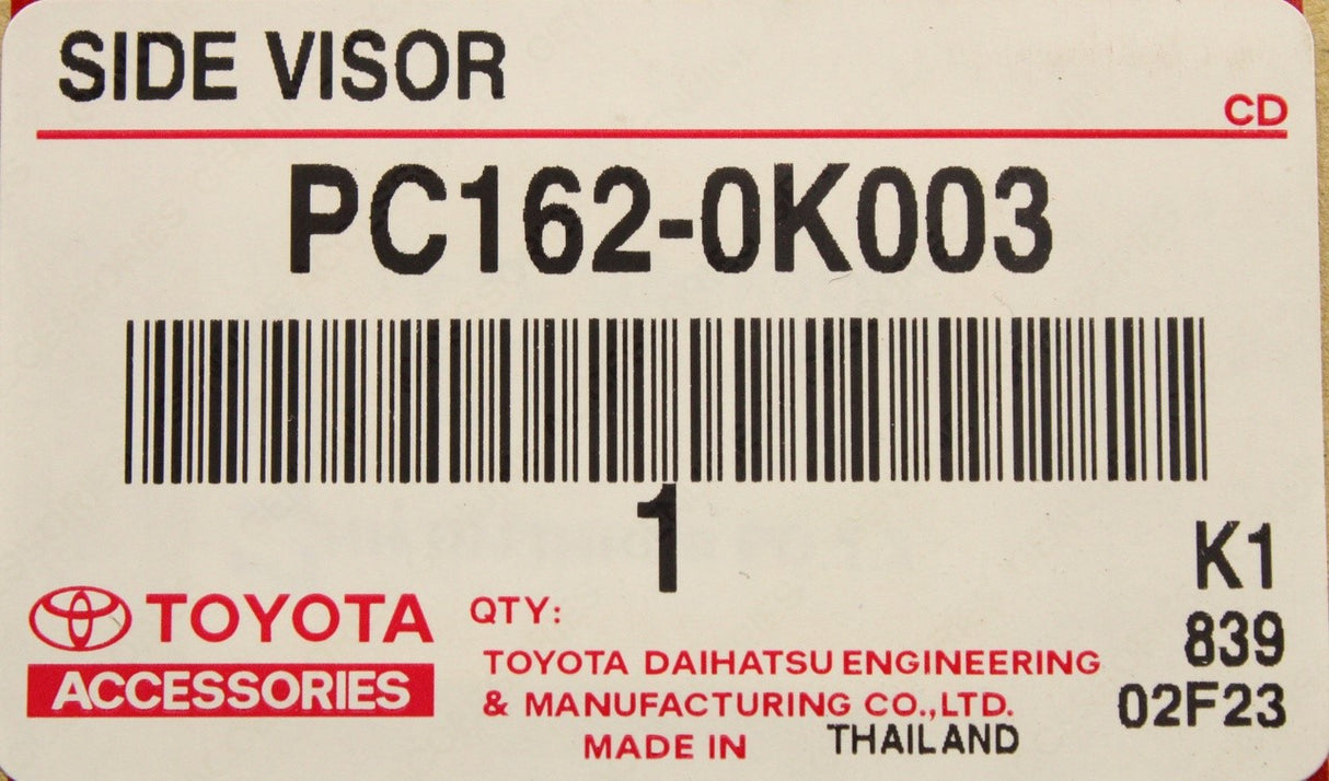 Toyota Hilux 2015-on wind deflectors (double cab) PC162-0K003