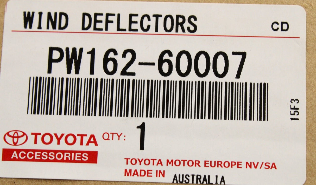 Toyota C-HR 2023-on wind deflectors PW162-60007