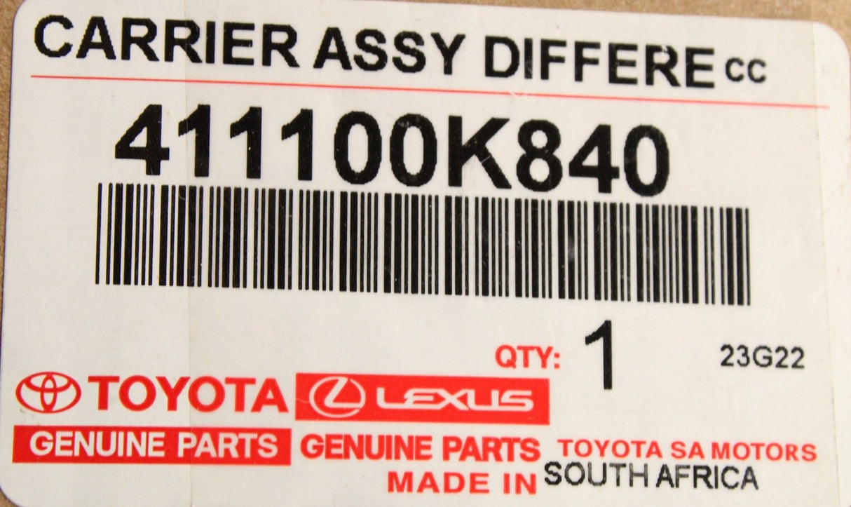 Toyota Hilux 2015-on differential assembly (rear) 411100K840