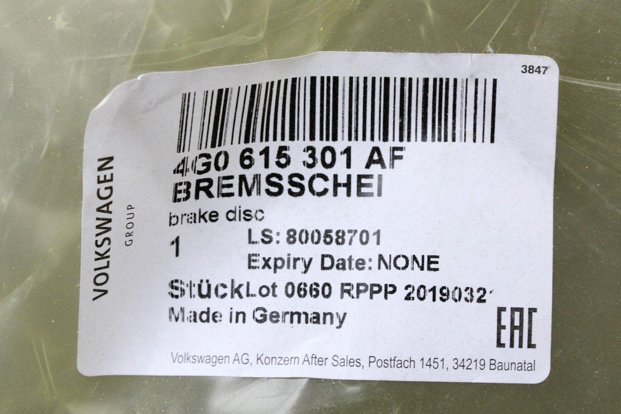 Audi A4 S4 A5 S5 A6 A7 Q5 345mm front brake discs (x2) 4G0615301AF